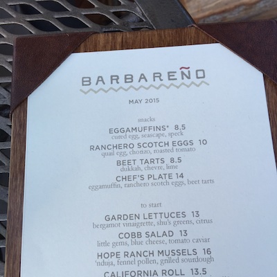barbareno menu
